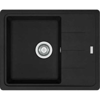 Franke Мойка кухонная Basis, фрагранит, прямоуг., с крылом, 620х500х200мм, чаша- 1, накладная, BFG 611-62, черный матовый (114.0667.447)