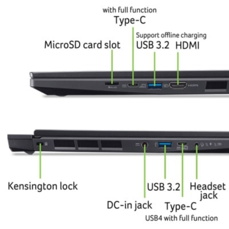 Acer Ноутбук Nitro 14 AN14-41 14.5" WUXGA IPS, AMD R7-8845HS, 32GB, F1TB, NVD4050-6, Lin, черный (NH.QSREU.001)