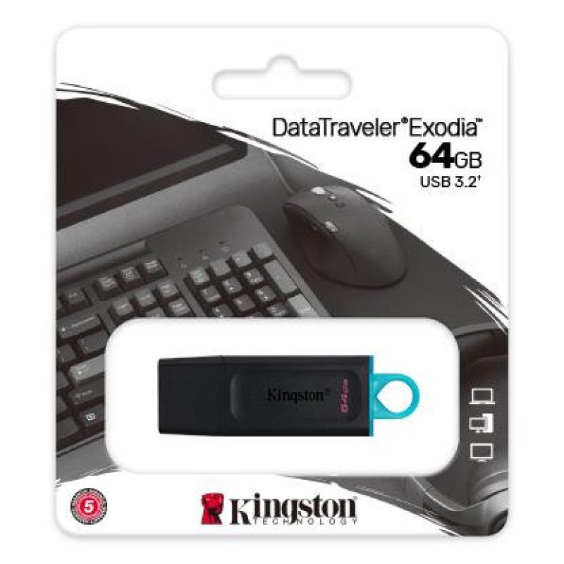Kingston 64GB USB 3.2 Gen1 DT Exodia (DTX/64GB)