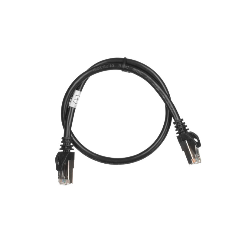 2E Cat 6, S-FTP экран оплётка фольга, RJ45, 4Х2 27AWG , 7/0.14 Cu, 0.50 m, PVC, Black (2E-PC6SFTPCOP-050BK)