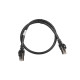 2E Cat 6, S-FTP экран оплётка фольга, RJ45, 4Х2 27AWG , 7/0.14 Cu, 0.50 m, PVC, Black (2E-PC6SFTPCOP-050BK)