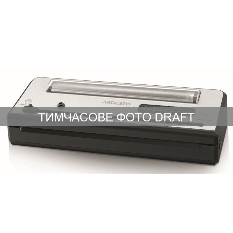 ARDESTO Vacuum Sealer for rolls and packages, 110W, 28сm, electronic control, +1 roll, plastic+ inox, silver (VS-X2B)