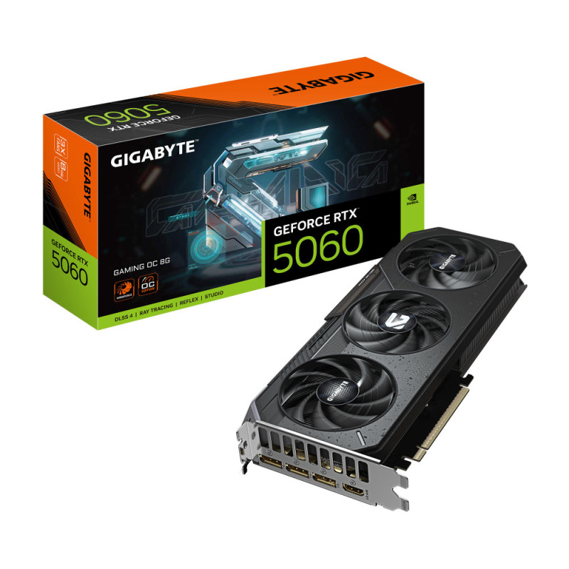 Gigabyte Видеокарта GeForce RTX 5060 8GB GDDR7 GAMING OC (GV-N5060GAMING_OC-8GD)