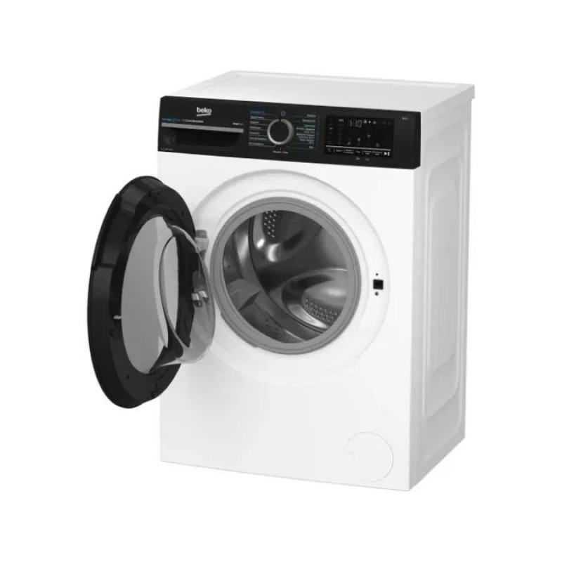 Beko Стиральная машина фронтальная, 7кг, 1200, A, 50см, дисплей, инвертор, пара, белый (BM3WFSU47215WB)