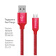 Дата кабель USB 2.0 AM to Micro 5P 2.0m red ColorWay (CW-CBUM009-RD)