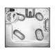 Hansa Hob Hansa gas, 59cm, cast-iron, inox (BHGI630542)