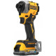 DeWALT XR Li-Ion 18V brushless cordless impact driver PowerStack 1x1.7 Ah 206 Nm 3250 rpm 3800 bpm case and spare part 0.95 kg (DCF850E1T)