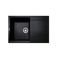 Adamant Мийка кухонна Horizon, штучний камінь, прямокут., з крилом, 780х495х230мм, чаша - 1, врізна, чорний (1824296101503)