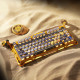 GravaStar x Kailh Speedy Клавіатура механічна Mercury K1 Pro 80keys, Mint, BT/WL/USB, жовтий (GSK1PRO_YLW)