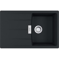 Franke Kitchen sink Centro, fragranite, rectang., with drainboard, 780х500х200mm, bowl - 1, over-mounted, CNG 611-78, matt black (114.0701.810)