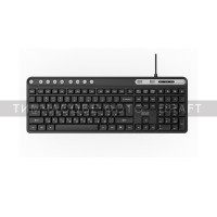 2E Membrane keyboard KS1100 104key, 2xUSB HUB, USB-A, EN/UK, black (2E-KS1100UB_UA)