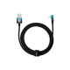 Дата кабель USB 2.0 AM to Lightning 2.0m 2.4A 90° corner black/blue Baseus (CAVP000121)
