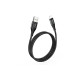 Дата кабель USB 2.0 AM to Lightning 1.2m 2.4A nylon light indicator U93 black HOCO (6931474732132)