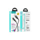 Дата кабель USB 2.0 AM to Lightning 1.2m 2.4A nylon light indicator U93 black HOCO (6931474732132)