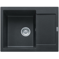 Franke Мийка кухонна Maris, фраграніт, прямокутник, з крилом, 620х500х200мм, чаша - 1, накладна, MRG 611-62, онікс (114.0381.006)