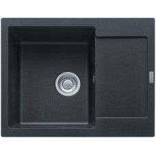 Franke Мойка кухонная Maris, фрагранит, прямоуг., с крылом, 620х500х200мм, чаша- 1, накладная, MRG 611-62, оникс (114.0381.006)