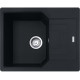 Franke Kitchen sink Urban, fragranite, rectang., with drainboard, 620х500х220mm, bowl - 1, built-in, UBG 611-62, matt black (114.0701.809)