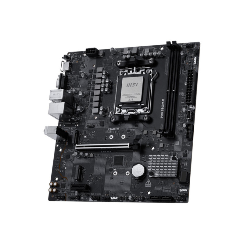 MSI Материнcька плата PRO B840M-B sAM5 B840 2xDDR5 M.2 HDMI DSub mATX (911-7E76-002)