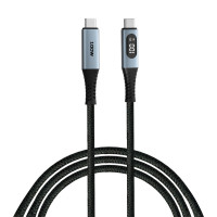 Дата кабель USB-C to USB-C 1.2m with display 100W black Verbatim (31848)