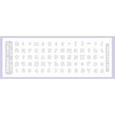 Наклейка на клавиатуру BestKey mini Pro 3,5х3мм, прозора основа, 70, белый (BKmPRO/WhiTr/050)