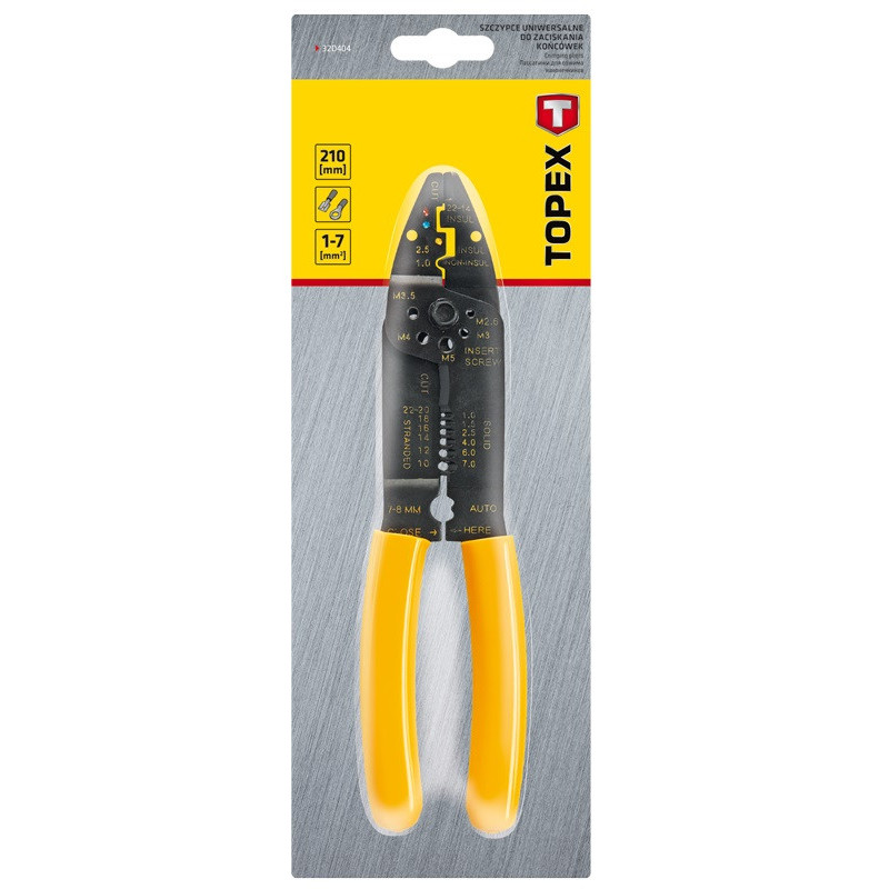 Topex 32D404 Клiщi  для кабелю, 210 мм