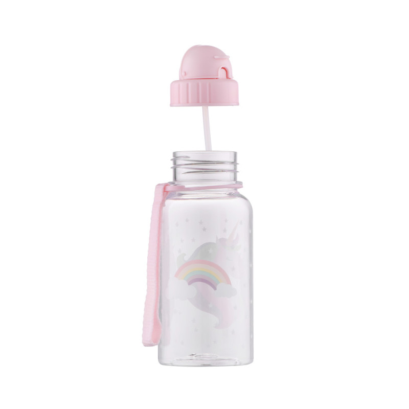 ARDESTO Бутылка для воды детская Unicorn, 500мл, пластик, розовый (AR2252PD)