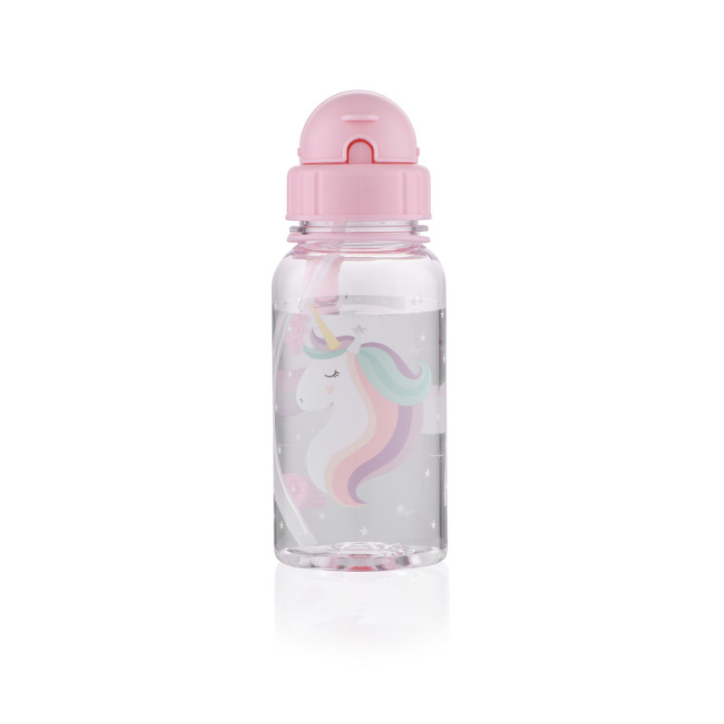 ARDESTO Бутылка для воды детская Unicorn, 500мл, пластик, розовый (AR2252PD)
