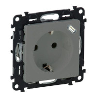 Legrand Combined socket Valena LIFE schuko with grounding + USB-С 1.5A 5V, silver (753335)