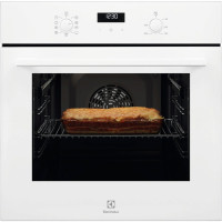 Electrolux Духовой шкаф электрический, 65л, A, дисплей, конвекция, телескопические направляющие, белый (EOF5F50BV)