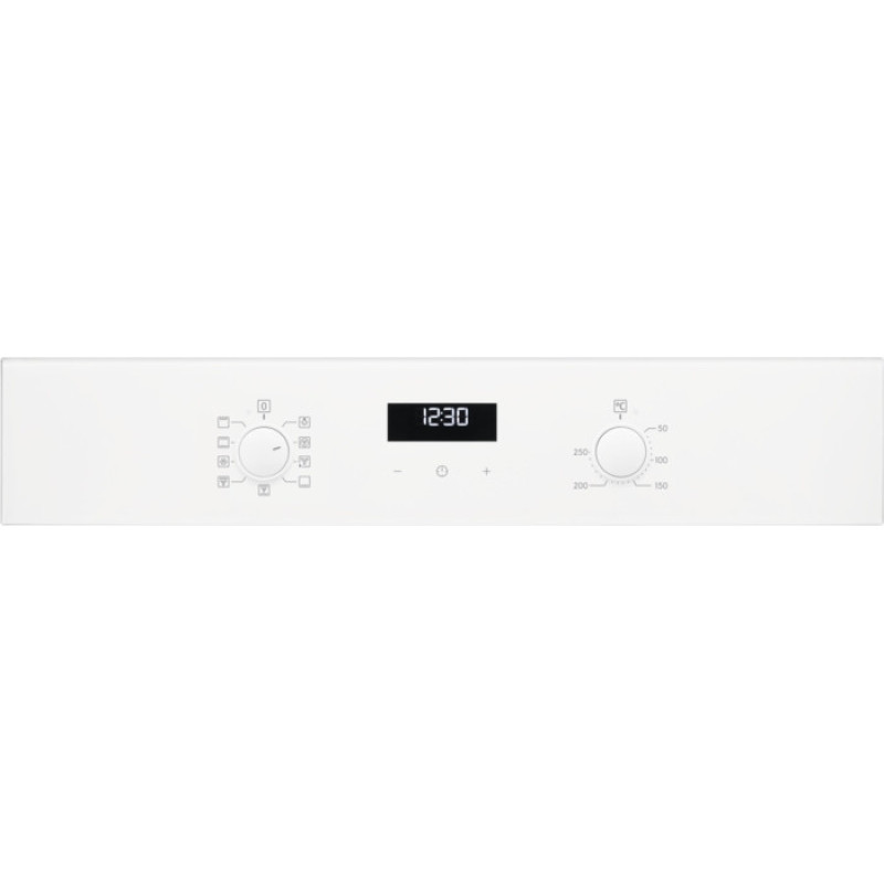 Electrolux Духовой шкаф электрический, 65л, A, дисплей, конвекция, телескопические направляющие, белый (EOF5F50BV)