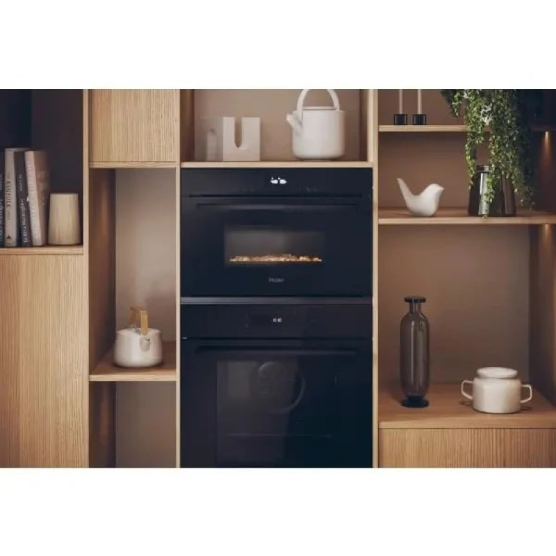 Haier Haier Microwave oven built-in, 34L, electronic control, 900W, grill, display, black (H38DMWID26NB)
