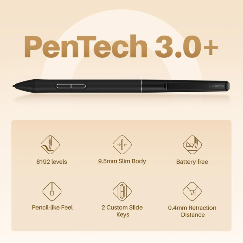 Huion Графический планшет 6.3"x3,9" Inspiroy Frego S, BT, USB-C, черный (L-310)