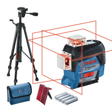 Bosch Нівелір лазерний Bosch Professional GLL3-80C до 30м ±0.2мм/м червоний промінь з приймачем 120м штатив чохол 0.9кг (0.601.063.R01)