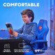 Trust Крісло GXT 703SM Revvo, ПУ шкіра, Foldable Armrests, синій (25741_TRUST)