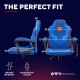 Trust Крісло GXT 703SM Revvo, ПУ шкіра, Foldable Armrests, синій (25741_TRUST)
