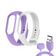 Ремінець до фітнес браслета Armorstandart комплект 3шт Xiaomi Mi Band 7/6/5 New Style Lavender (ARM77039)