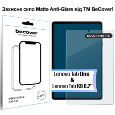Стекло защитное BeCover Matte Anti-Glare Lenovo Tab One / Tab K9 8.7" 2025 (TB305XU/FU) (713709)