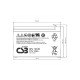 Батарея к ИБП CSB 12В 12 Ач (GPL12120 F2)