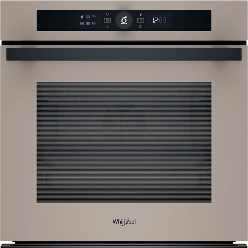 Whirlpool Духовой шкаф электрический, 73л, A+, дисплей, конвекция, телескопические направляющие, бежевый (WOI4S8CM1SEA)