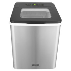 Sencor Льодогенератор побутовий SIM3400SS, 150 Вт, 12 кг/добу, об'єм 1.8л, приготування за 7 хв, 2 розміри льоду, сірий