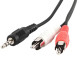 Кабель мультимедийный 3.5mm M to 2xRCA M 0.2m Cablexpert (CCA-458/0.2)