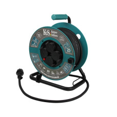 Könner & Söhnen power Strip KSCR-25M KS 2E 4xType F, 3x2.5mm sq., 16A, on coil, 25m, green