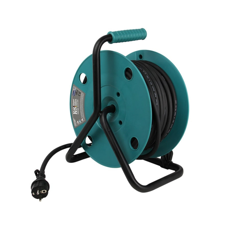 Könner & Söhnen power Strip KSCR-25M KS 2E 4xType F, 3x2.5mm sq., 16A, on coil, 25m, green