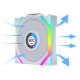 Кулер для корпуса Lian Li UNI Fan SL WIRELESS LCD 120-3, White (G99.12SLLCD1W3W.00)