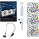 Кулер для корпуса Lian Li UNI Fan SL WIRELESS LCD 120-3, White (G99.12SLLCD1W3W.00)