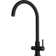 Franke Washbasin tap Lina J Clear Water 2.0, spout lenght - 212 mm, swivel, 1+1filter connection, matt black (120.0730.807)