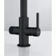 Franke Washbasin tap Lina J Clear Water 2.0, spout lenght - 212 mm, swivel, 1+1filter connection, matt black (120.0730.807)