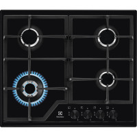 Electrolux Варильна поверхня Electrolux газова, 60см, чавун, чорний (KGS6436K)