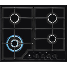 Electrolux Варильна поверхня Electrolux газова, 60см, чавун, чорний (KGS6436K)