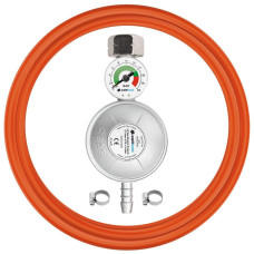 Cellfast Kit for gas equipment connection with valve KLF, european standard (reducer KLF G12 1pc, hose 2m 1pc, clamp 2pcs) (52-506)